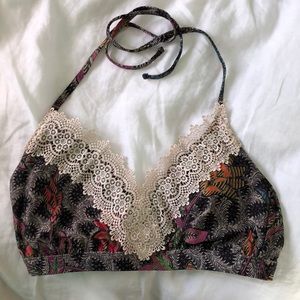 Allihop lace halter swim top
